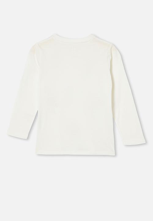 Cotton On - Stevie long sleeve embellished tee - off white 