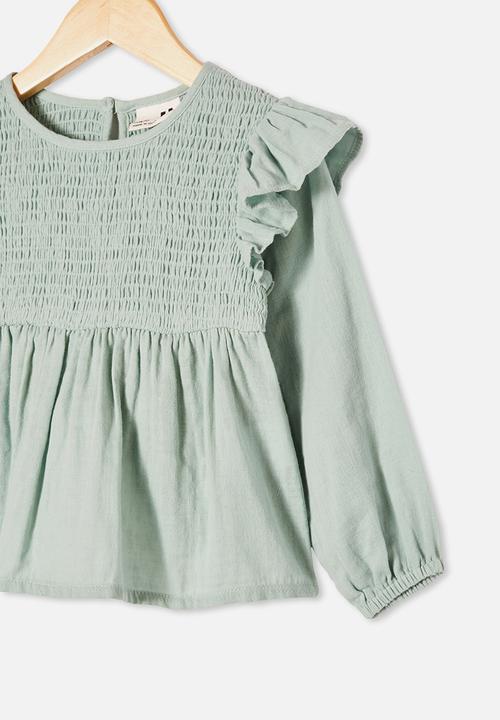 Cotton On - Jaki fashion ls top - duck egg