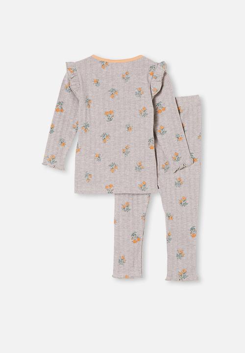 Cotton On - Layla long sleeve pyjama set - grey