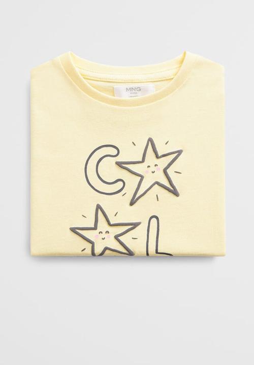 MANGO - T-shirt easy - yellow 