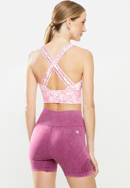 Cotton On - Ultimate longline crop - pink & white 