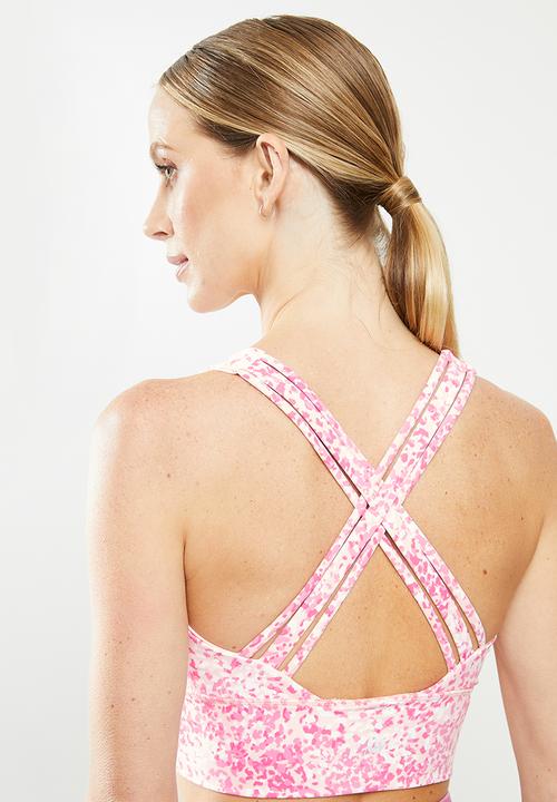 Cotton On - Ultimate longline crop - pink & white 