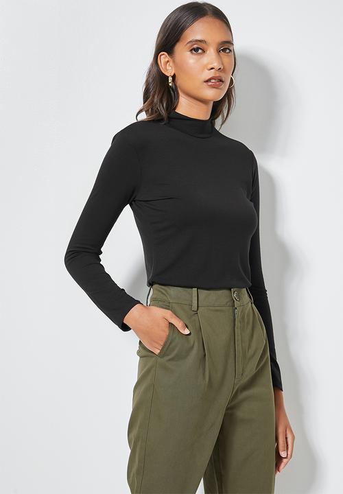 Superbalist - 3 pack viscose funnel neck tee's - black/white/grey mel