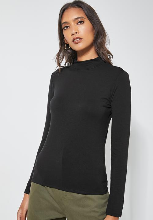 Superbalist - 3 pack viscose funnel neck tee's - black/white/grey mel