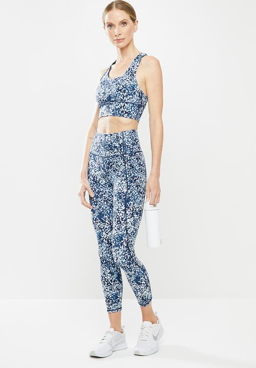 Cotton On - Ultimate longline crop - blue & white 