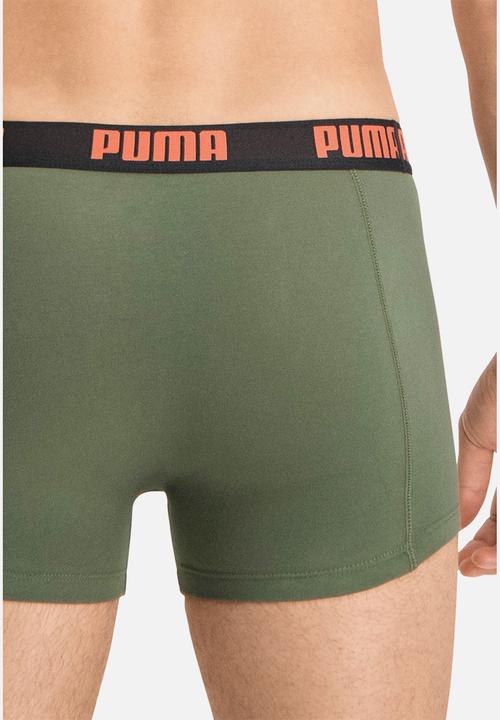 PUMA - Puma basic boxer 2 pack - khaki & black 