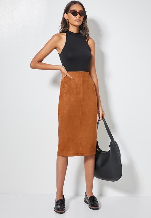 Superbalist - Pencil midi skirt - tan