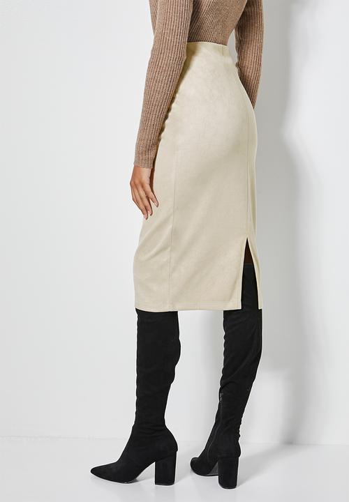 Superbalist - Pencil midi skirt - beige