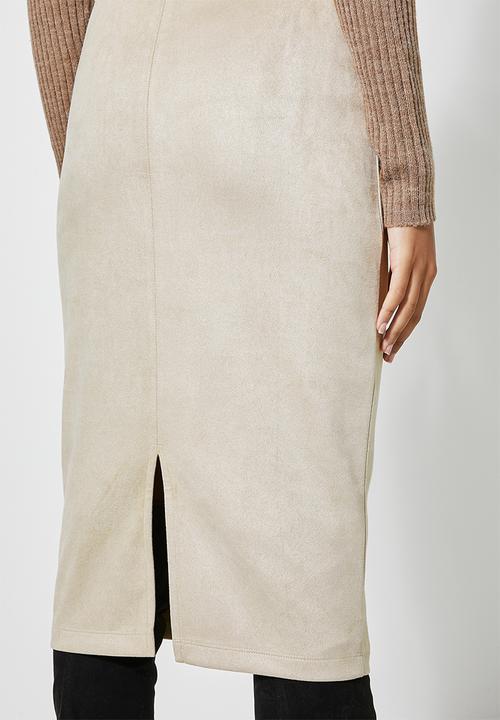 Superbalist - Pencil midi skirt - beige