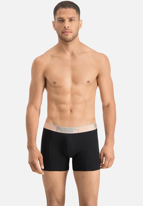 PUMA - Puma lifestyle sueded cotton boxer 3 pack box - pink & black 