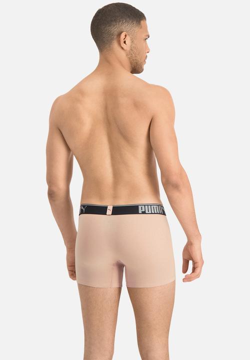 PUMA - Puma lifestyle sueded cotton boxer 3 pack box - pink & black 