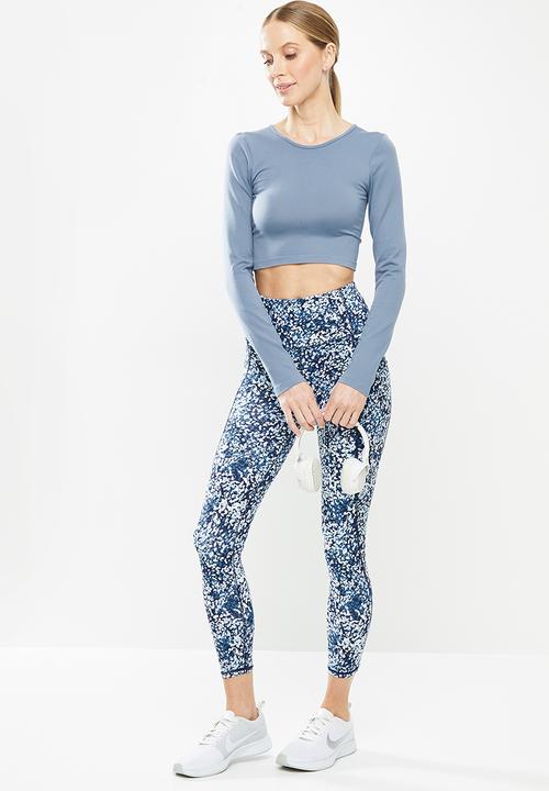 Cotton On - Lifestyle seamless open back long sleeve top - blue