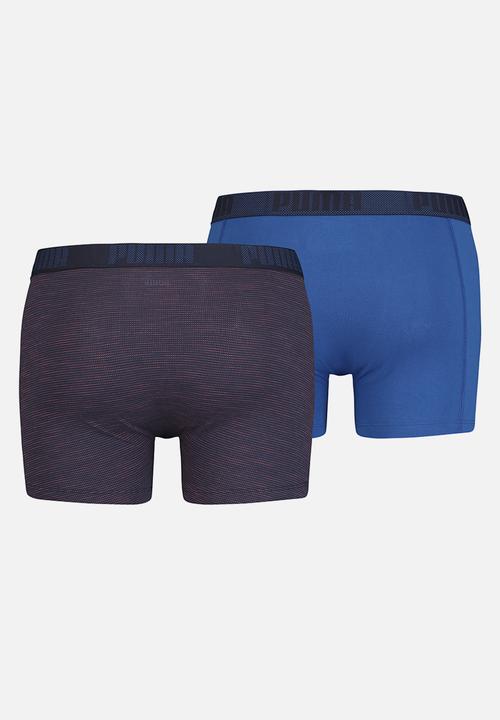 PUMA - Puma birdfeet stripe boxer 2 pack - blue