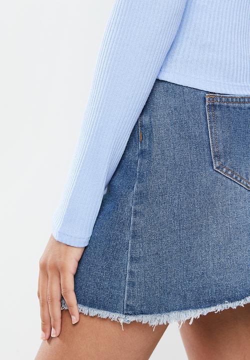 Cotton On - Wade wrap long sleeve top - blue