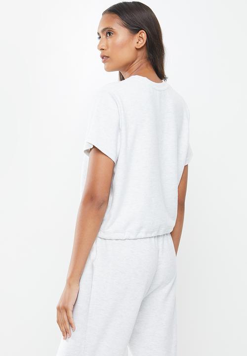 Cotton On - Super soft draw cord T-shirt - grey