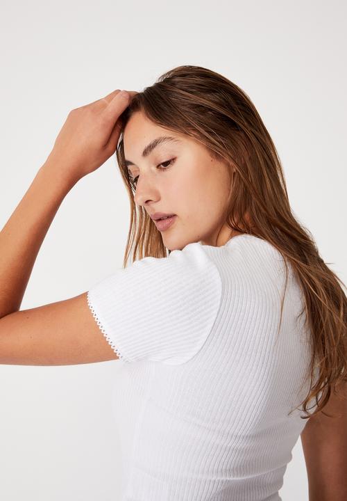 Cotton On - The reggie trim tee - white