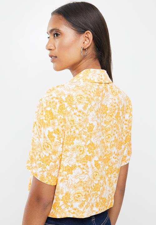 Cotton On - Cropped summer shirt - orange
