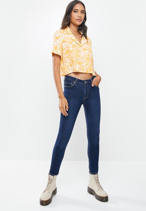 Cotton On - Cropped summer shirt - orange