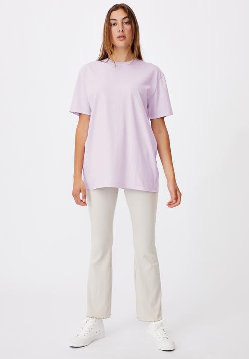 Cotton On - The oversized dad tee - washed powder lilac