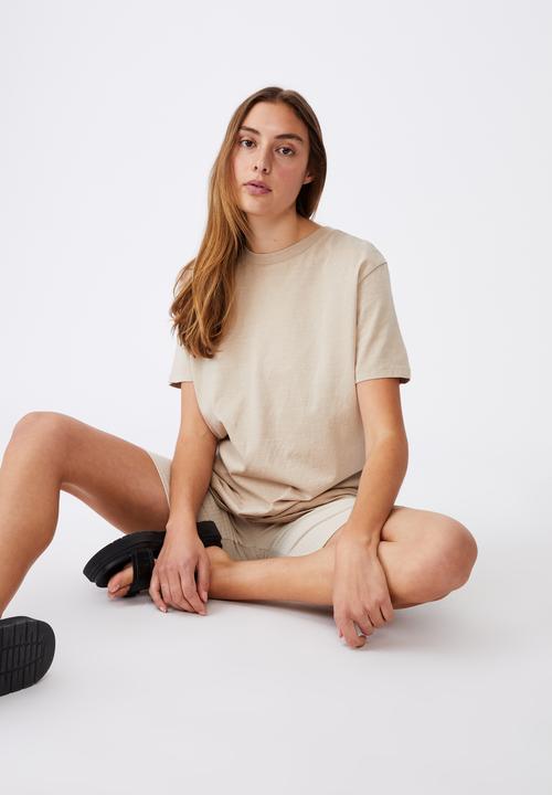 Cotton On - The oversized dad tee - washed latte