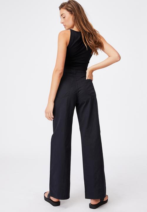 Cotton On - Parker long straight pants - black
