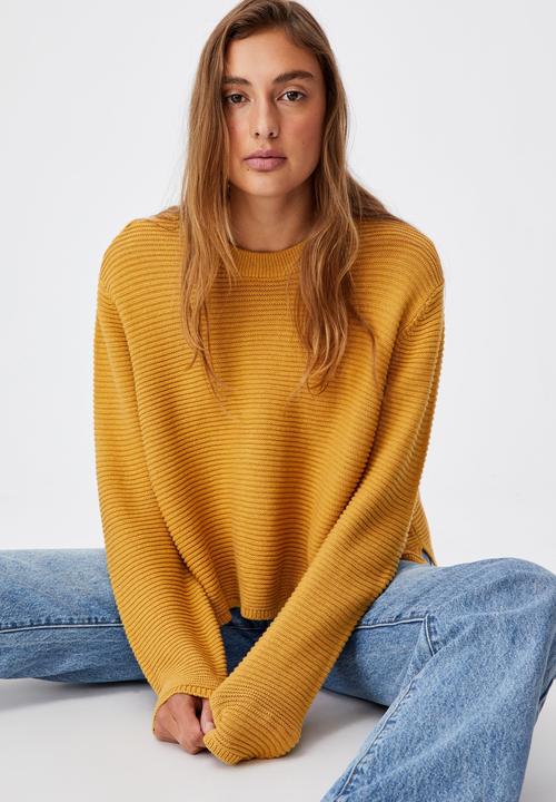 Cotton On - Cotton cropped pullover - fall leaf