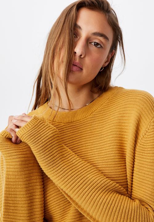 Cotton On - Cotton cropped pullover - fall leaf