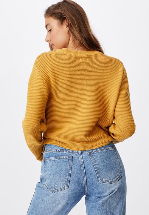 Cotton On - Cotton cropped pullover - fall leaf