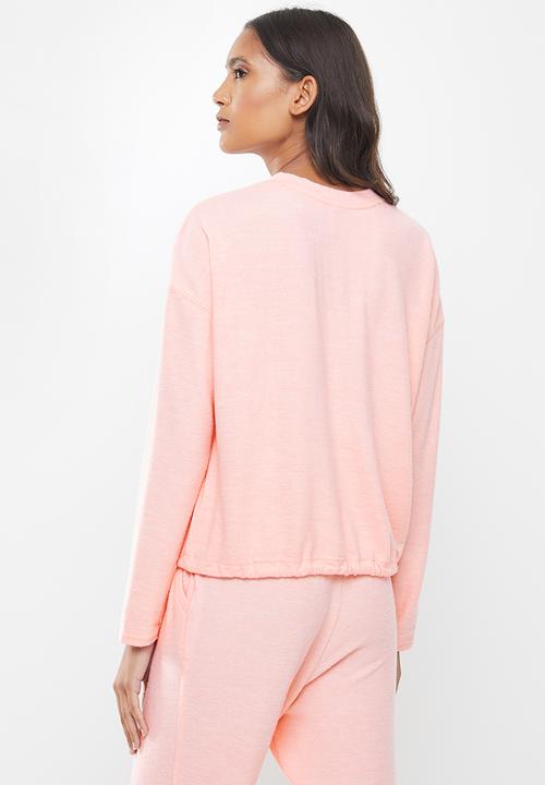 Cotton On - Super soft draw cord crew - pink