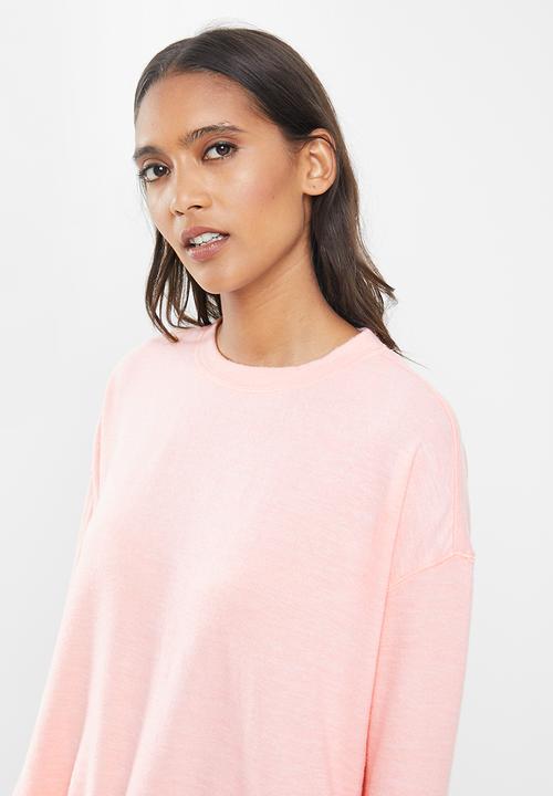 Cotton On - Super soft draw cord crew - pink