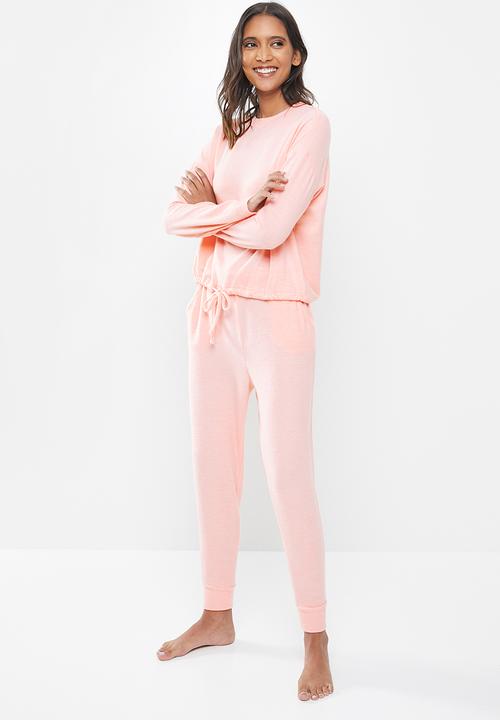 Cotton On - Super soft draw cord crew - pink