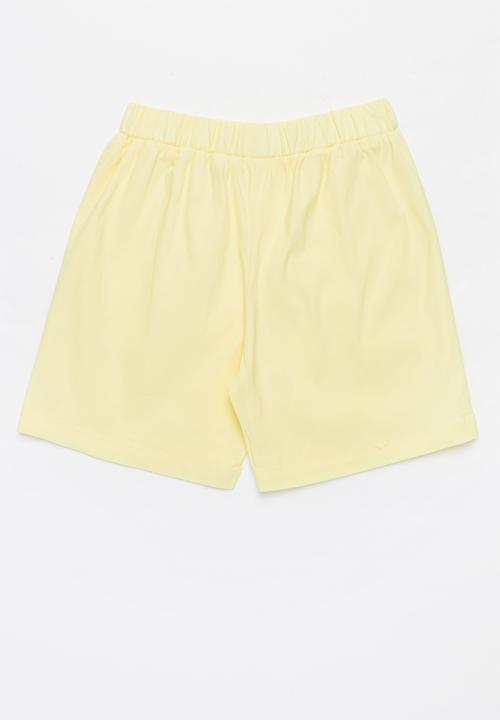 Pop Candy - Girls shorts with belt - yellow