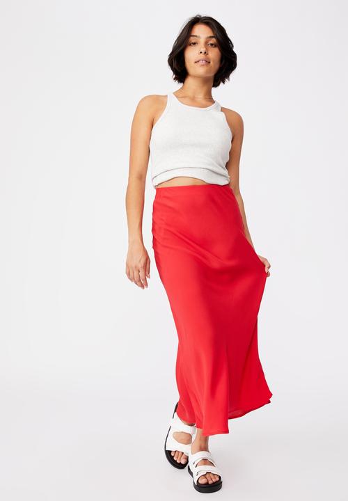 Cotton On - All day slip skirt - lucky red