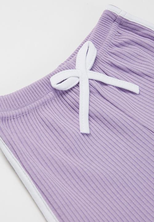 Pop Candy - Girls ruffle top & shorts set - purple