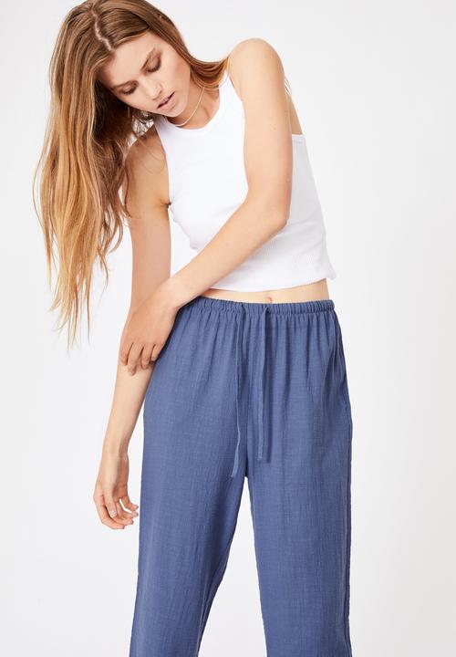 Cotton On - Cali pull on pants - blue