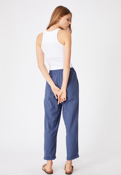 Cotton On - Cali pull on pants - blue