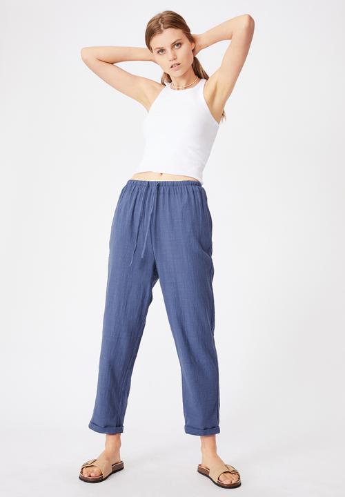 Cotton On - Cali pull on pants - blue