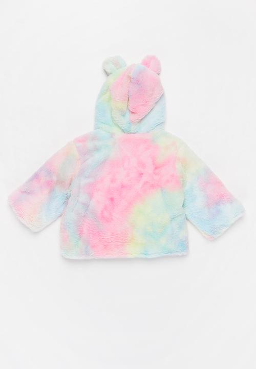 Pop Candy - Girls faux fur jacket - multi