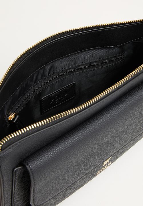 POLO - Gold pony sling bag - black