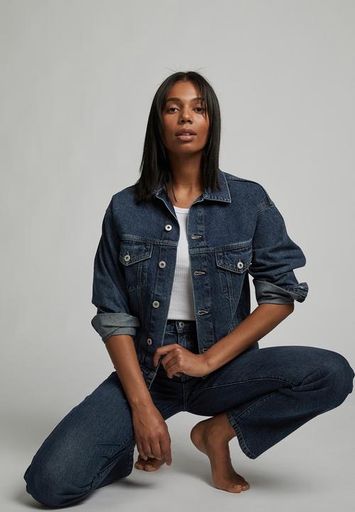 Cotton On - Ultimate oversized denim jacket - southside blue