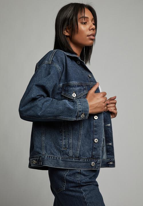 Cotton On - Ultimate oversized denim jacket - southside blue