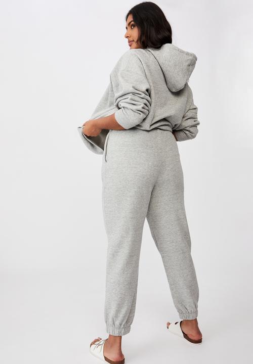 Cotton On - Curve high rise trackpant - grey