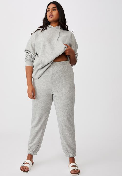 Cotton On - Curve high rise trackpant - grey