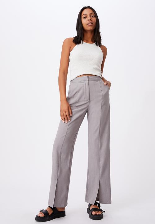 Cotton On - Roy split hem pants - grey