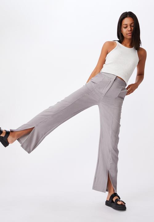 Cotton On - Roy split hem pants - grey