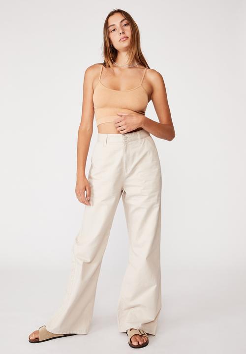Cotton On - Parker long straight pants - taupe