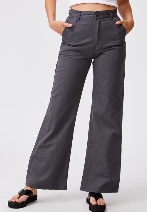 Cotton On - Parker long straight pants - shadow grey