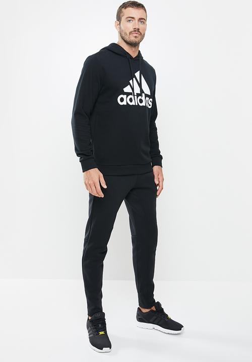 adidas Performance - Bl ft hooded sweat - black & white