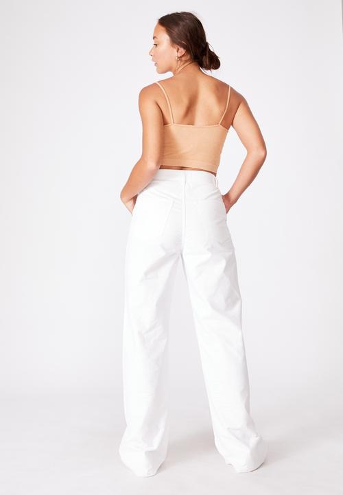 Cotton On - Parker long straight pants - chalk white