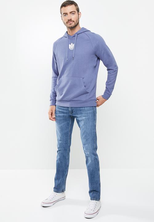adidas Originals - 3d trefoil hooded sweat - blue